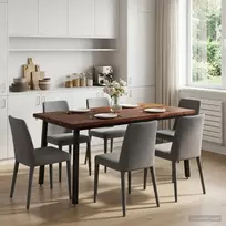 Kvadratinis valgomojo stalas 160 x 80 x 75 cm Tamsiai rudas