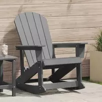 Adirondack supama kėdė Šviesiai pilka HDPE