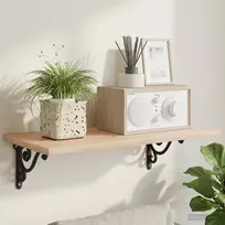 Sienos lentynos laikikliai 2 vnt. Juoda 12 x 14 x 3 cm Plienas