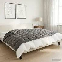 Svorio antklodė Antracito 140 x 200 cm 10 kg 100% Medvilnė 205T