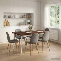 Kvadratinis valgomojo stalas 160 x 70 x 75 cm Tamsiai rudas