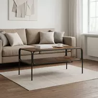 Šoninis stalas Dūminio ąžuolo 100 x 50 x 46 cm Apdirbta mediena
