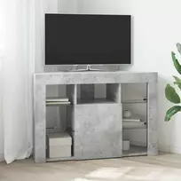Kampinė LED televizoriaus spinta 100x40x68cm Betono pilka