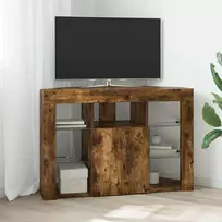 Kampinė LED televizoriaus spinta 100x40x68cm Rūkyta ąžuolas