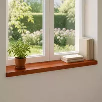 Langų palangės 2 vnt. Ruda 100 x 25 x 2 cm Kietas bukas medis