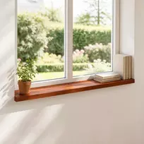 Langų palangės 2 vnt. Ruda 140 x 30 x 2 cm Kietas bukas medis