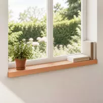 Langų palangės 2 vnt. Lakas 80x 15 x 2 cm Kietas bukas medis