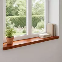 Langų palangės 2 vnt. Ruda 100 x 30 x 2 cm Kietas bukas medis