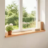 Langų palangės 2 vnt. Lakas 160 x 15 x 2 cm Kietas bukas medis