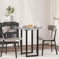 Stalo viršus Ø 70 x 1,5 cm Apvali Apdirbta mediena Betono pilka