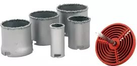 Volframo - karbido gręžimo karūna 73 mm