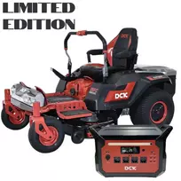 Limited Rinkinys Akumuliatorinis nulinio apsisukimo vejos traktorius 58V, 106 cm, DCK (1 x 40Ah + 2 x 7,5Ah  akumuliatoriai ir įkroviklis 1800W) ir universali krovimo stotelė 110-240V, 3600W, DCK
