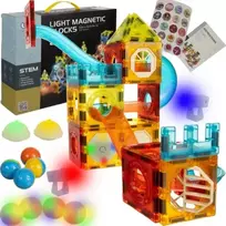 Magnetiniai blokai – trasa, 77 vnt. Kruzzel 22684 universalus