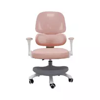 Reguliuojama ergonominė pasukama vaikiška biuro kėdė, rožinė