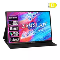 ZEUSLAP P16KT Portable Monitor with a 16-inch 144Hz Touchscreen universal