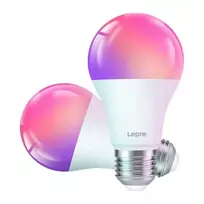 LEPRO B1-EU-2 išmanioji LED lemputė E27 su Wi‑Fi, 2 vnt., universalus