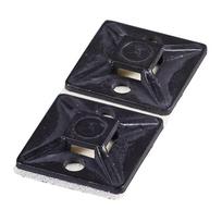 Kabeļu saites pamatne 262161 19x19mm 3.6mm melna 100gab./iepak.