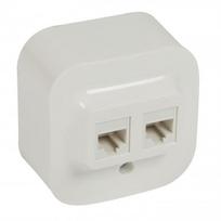 Rozete 782428 2xRJ45 UTP Cat.5e balta
