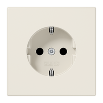 Rozete LS 1520 2P+E schuko 16A ziloņkauls