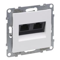 Rozete 721155 2xRJ45 UTP Cat.6a balta