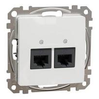 Rozete SDD111462 2xRJ45 UTP Cat.6 balta