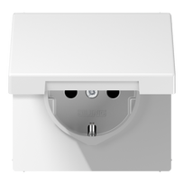 Rozete LS 1520 KL WW 2P+E schuko 16A ar vaku balta