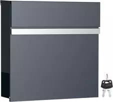 Wiltec pašto dėžutė V50 iš cinkuoto plieno, antracito spalvos, rakinama, 60990