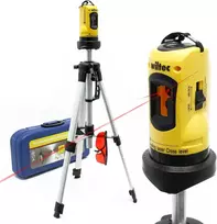 Wiltec kryžminis savaime išsilyginantis lazeris su 1,2 m stovu, ±0,5 mm/m, 51714