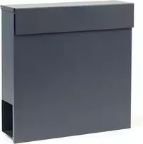 Wiltec pašto dėžutė V49 37 x 10.5 x 37 cm, antracitinė, rakinama, plieninė 60989
