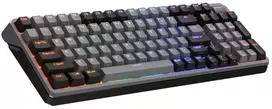 Klaviatūra Cooler Master MK770, su laidu & Wireless, USB + RF belaidė + Bluetooth, Mechaninė, QWERTY, RGB LED, Juodas, Pilkas