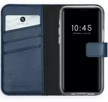 Selencia natūralios odos atverčiamas dėklas, skirtas iPhone 12 Mini – Mėlynas