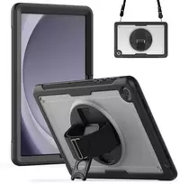 Accezz tvirtas galinis dangtelis su peties dirželiu, skirtas Samsung Galaxy Tab A9 Plus – skaidrus