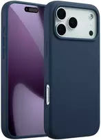 Accezz skysto silikono dėklas su MagSafe, skirtas iPhone 17 Pro Max – tamsiai mėlynas
