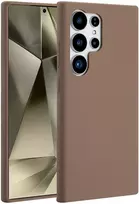 Accezz skysto silikono dėklas su „MagSafe“ skirtas Samsung Galaxy S24 Ultra – šviesiai rudas