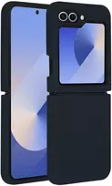 Accezz skysto silikono dėklas, skirtas Samsung Galaxy Z Flip 6 – tamsiai mėlynas