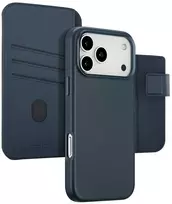 Accezz 2-in-1 atverčiamas odinis dėklas su MagSafe, skirtas iPhone 17 Pro Max – Nightfall Mėlyna