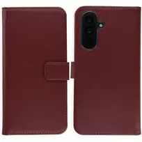 Selencia natūralios odos atverčiamas dėklas, skirtas Samsung Galaxy A37 (5G) – Bordo