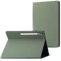 Accezz Classic atverčiamas dėklas, skirtas Samsung Galaxy Tab S10 Plus / Tab S9 FE Plus / Tab S9 Plus – žalias