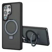 Dėklas Accezz nugarėlė su žiedu-stovu ir MagSafe funkcija, skirta Samsung Galaxy S25 Ultra – Juoda