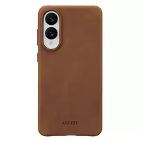 Dėklas Accezz Vintage odinis Magsafe galinis dangtelis, skirtas Samsung Galaxy S25 Edge – Tabacco Cognac
