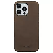 Accezz vintažinis odinis „Magsafe“ nugarėlės dėklas, skirtas iPhone 15 Pro Max – Rustic Brown