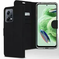 Accezz piniginės tipo TPU atverčiamas dėklas, skirtas Xiaomi Redmi Note 12 / Xiaomi Poco X5 5G – juodas