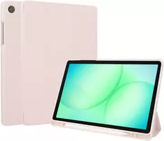 Accezz išmanusis silikoninis atverčiamas dėklas, skirtas Samsung Galaxy Tab A11 Plus / A9 Plus – rožinis