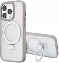 Dėklas Accezz žiedinis stovas su nugarėlės dėklu ir MagSafe, skirtas iPhone 14 Pro Max – pilkas