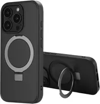 Dėklas Accezz žiedinis stovas su nugarėlės dėklu ir MagSafe, skirtas iPhone 16 Pro Max – Juodas