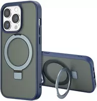 Dėklas Accezz žiedinis stovas su nugarėlės dėklu ir MagSafe, skirtas iPhone 14 Pro Max – Mėlynas