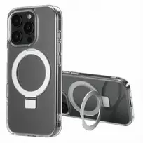 Dėklas Accezz žiedinis stovas su nugarėlės dėklu ir MagSafe, skirtas iPhone 16 Pro Max – skaidrus