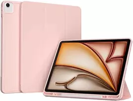 Accezz išmanusis atverčiamas silikoninis dėklas, skirtas iPad Air 13 colių (2026) M4 / (2025) M3 / (2024) M2 – rožinis