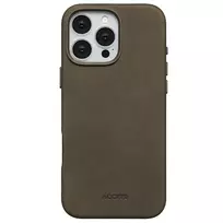 Dėklas Accezz vintažinis odinis „MagSafe“ galinis dangtelis, skirtas iPhone 16 Pro Max – Rustic Brown