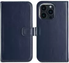 Selencia natūralios odos atverčiamas dėklas, skirtas iPhone 16 Pro Max – Mėlynas